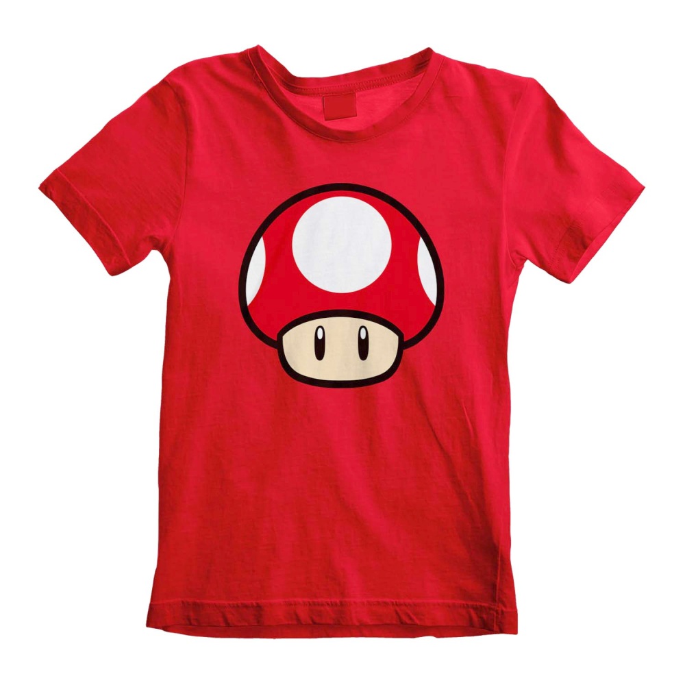 Nintendo Super Mario - Power Up Mushroom Kids T-shirt - Red